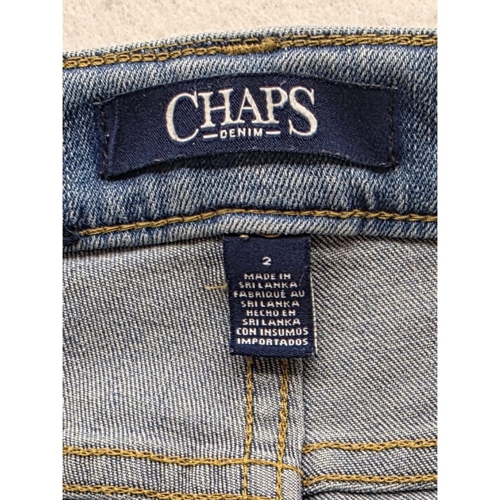 Chaps Ralph Lauren Denim Women's Madden Straight Blue Jeans Pants. Size 2 - Picture 8 of 9
